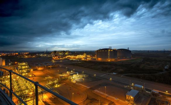 Grain LNG at night
